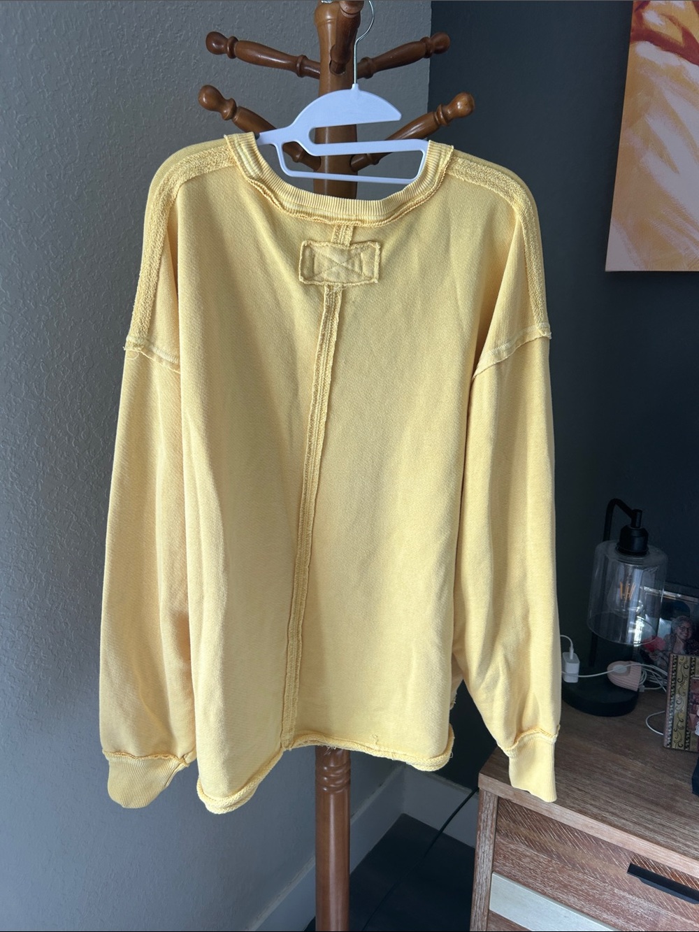 We The Free Pale Yellow V-Neck Sweater - Picture 2 of 3